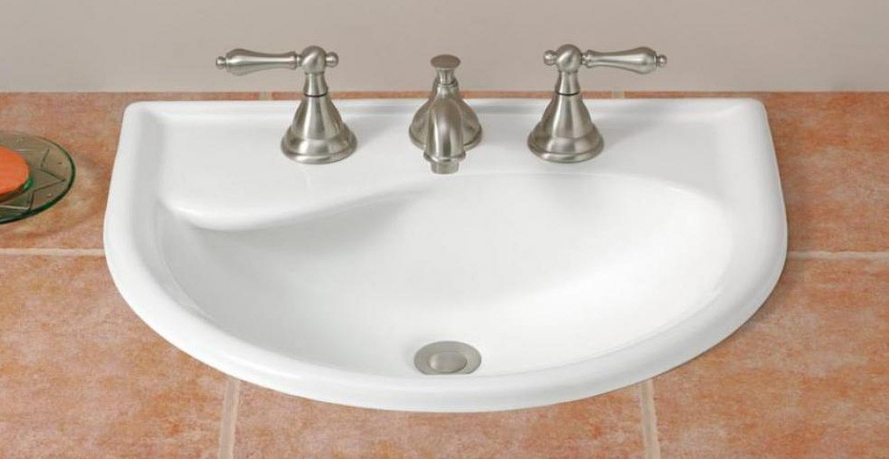 Cheviot 1177-WH-1 Calypso Drop-In Basin with Concealed Overflow in White