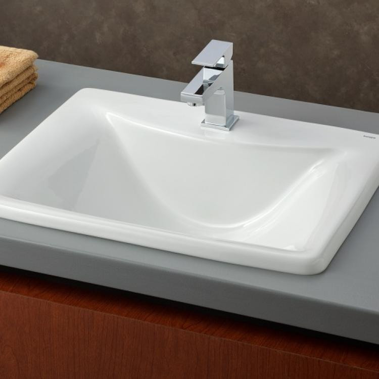 Cheviot 1188-WH-1 Bali Drop-In Basin with Self Rimming in White