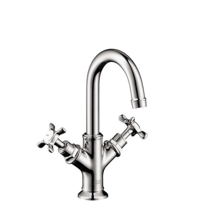 AXOR 16505001 Montreux Single Hole Faucet with Cross Handle Small in Chrome