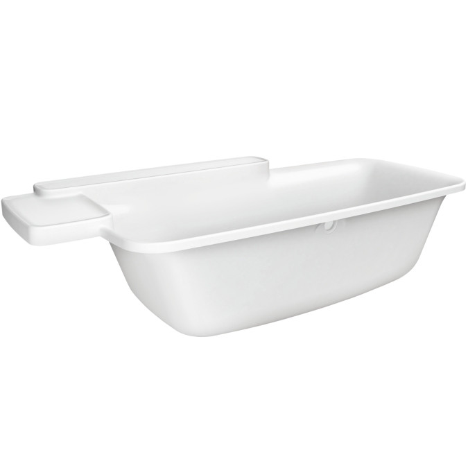 AXOR 19955000 Bouroullec Drop-In Bathtub With 1 Shelf In White Finish