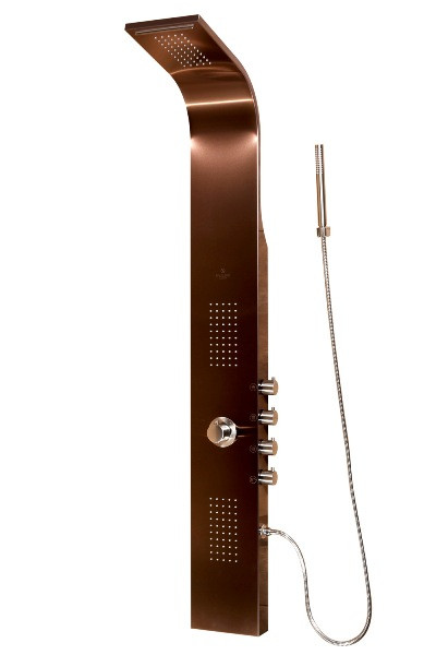 Pulse 1033 Santa Cruz Shower Column - Brushed Bronze Stainless Steel With Chrome Fixtures