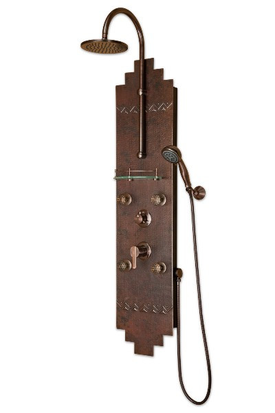 Pulse 1018 Navajo ShowerSpa - Hammered Copper With Oil Rubbed Bronze Fixtures