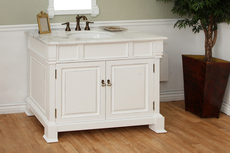 Bellaterra Home 205042-WH White 42 Inch Single Sink Vanity for Bathroom