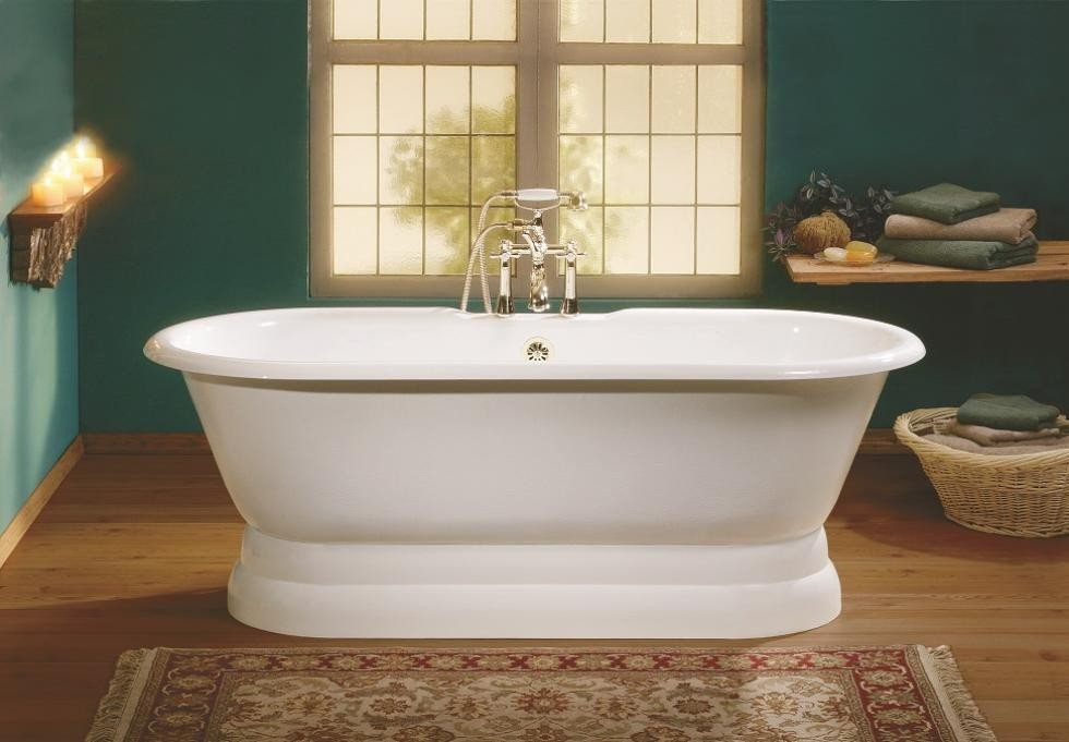 Cheviot 2120-BB-8 Regal Cast Iron Bathtub with Pedestal Base and 8 Inch Drilling