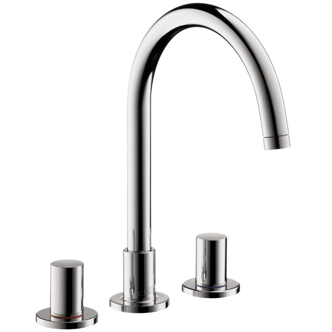 AXOR 38053001 Uno Bathroom Widespread Faucet with Knob Handles in Chrome