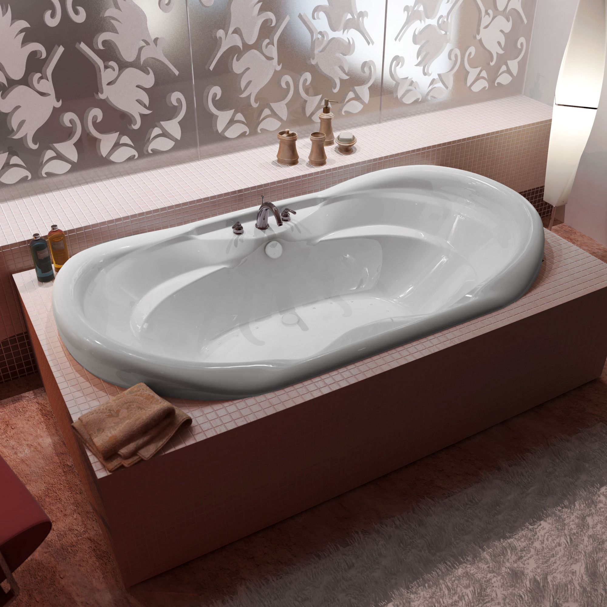 MediTub 4170IAR Atlantis Indulgence Oval Air Jetted Tub With Right Blower