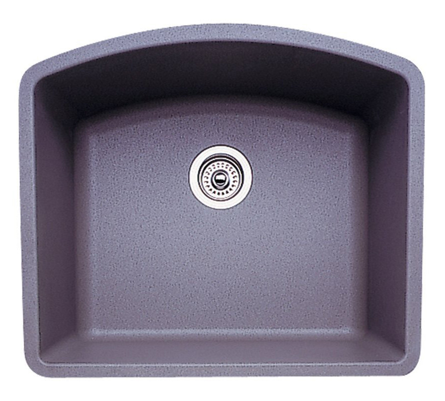 Blanco 440173 Diamond Single Bowl SILGRANIT Undermount Kitchen Sink in Metallic Gray