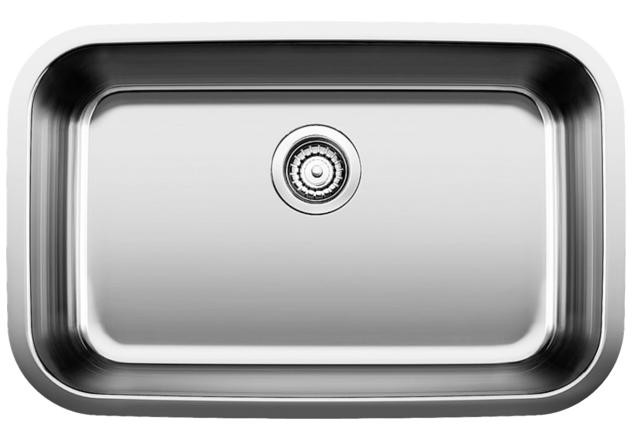 Blanco 441529 Stellar Stainless Steel ADA Single Bowl Undermount Kitchen Sink