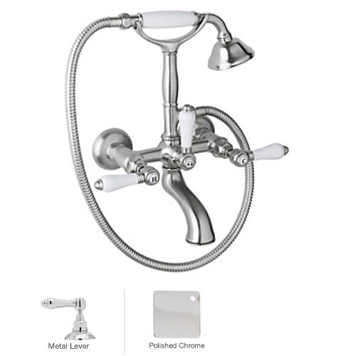 Rohl A1401LMAPC Country Bath Exposed Tub Set Shower Mixer In Polished Chrome 