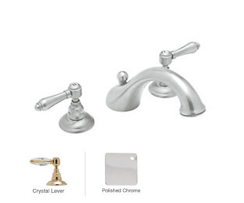 Rohl A1454LCAPC Viaggio Deck Mounted C-Spout Tub Filler In Polished Chrome 
