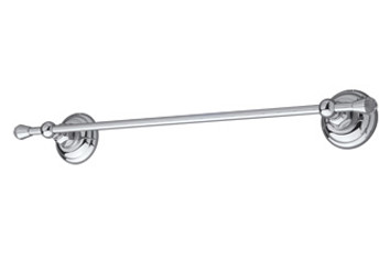 Rohl A1484CAPC Country Bath 18" Single Towel Bar Rail In Polished Chrome with Crystal Accents