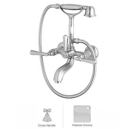 Rohl A1901LMAPC Palladian Exposed Tub Set With Handshower In Polished Chrome