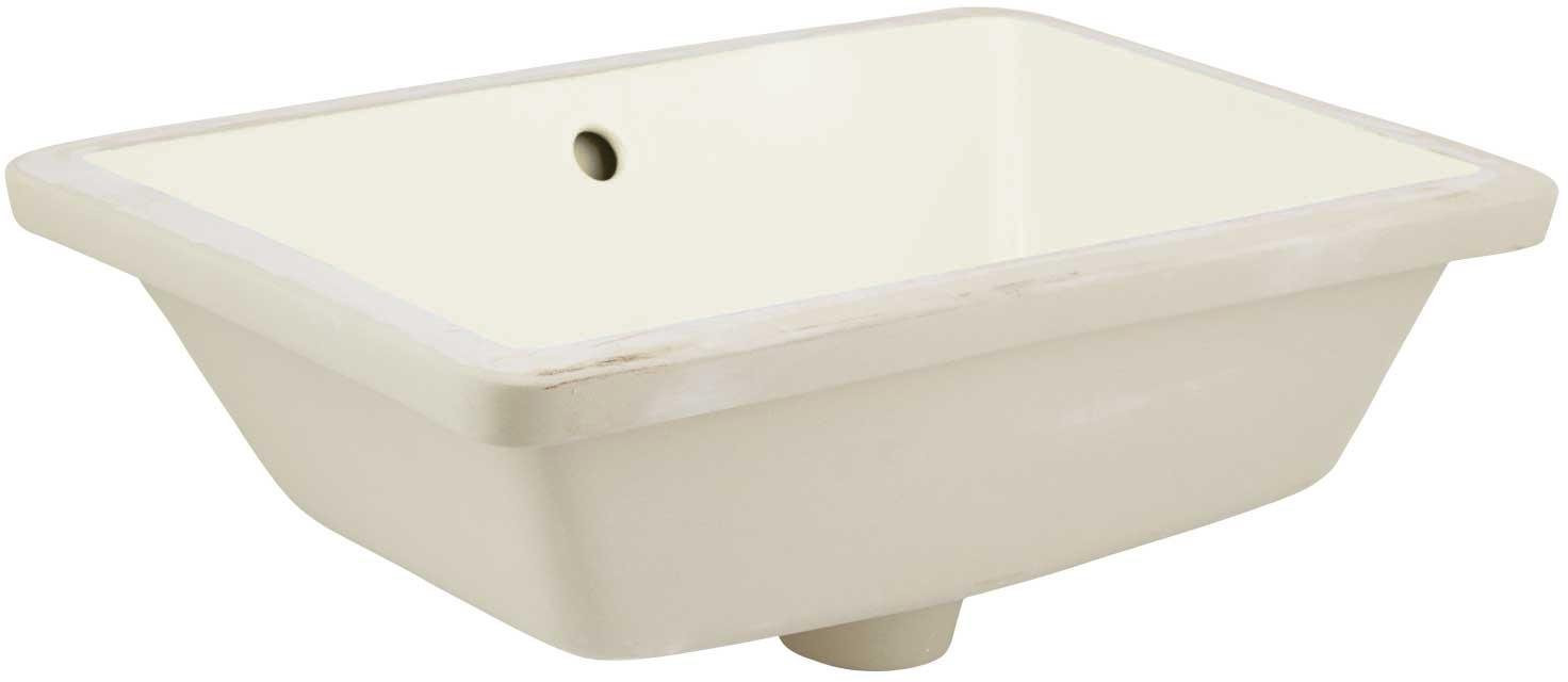 American Imagination AI-362 Rectangle Undermount Sink in Biscuit Color