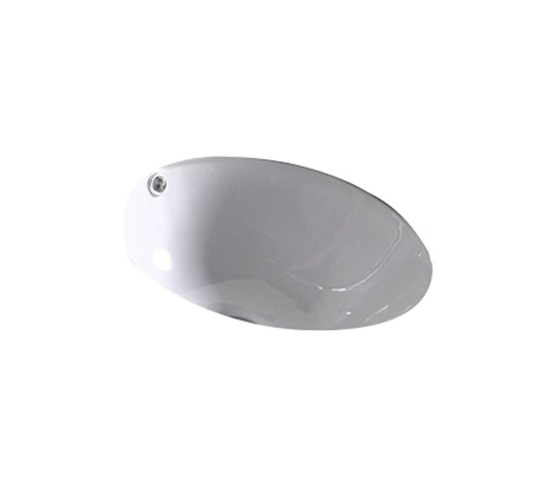 American Imagination AI-364 Round Undermount Cermic Sink in White Color