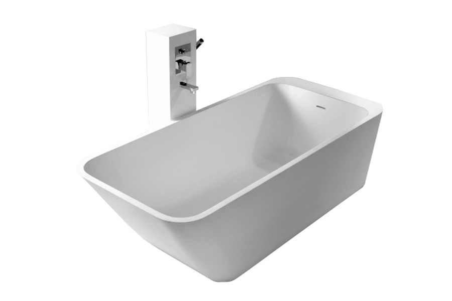 Control Brand BW6456MW Balance True Solid Surface Soaking Tub in Matte white