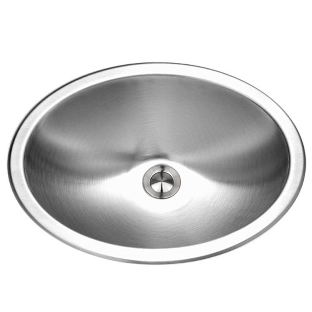 Houzer CH-1800-1 Opus Series Undermount Stainless Steel Oval Bowl Lavatory Sink