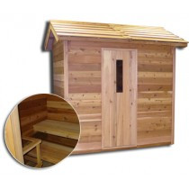 SaunaCore COD6X6 Classic Outdoor Sauna Room For Five