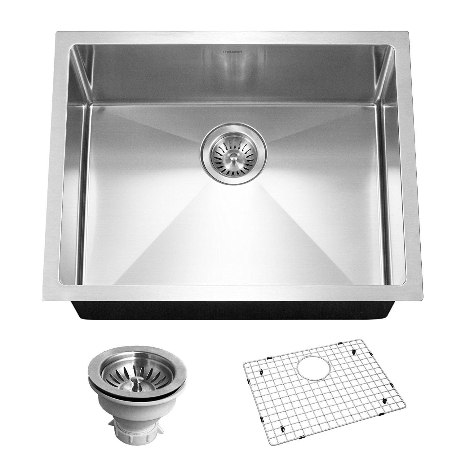 Houzer CNS-2300 Savoir Series 10mm Radius Undermount Large Single Bowl Kitchen Sink