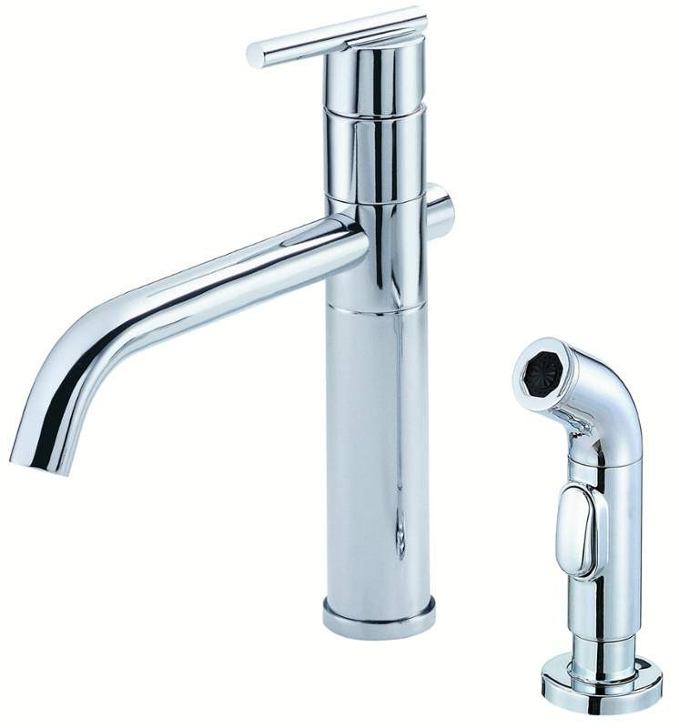 Danze D400058 Chrome Parma™ One Lever Handle Kitchen Faucet With Side Spray