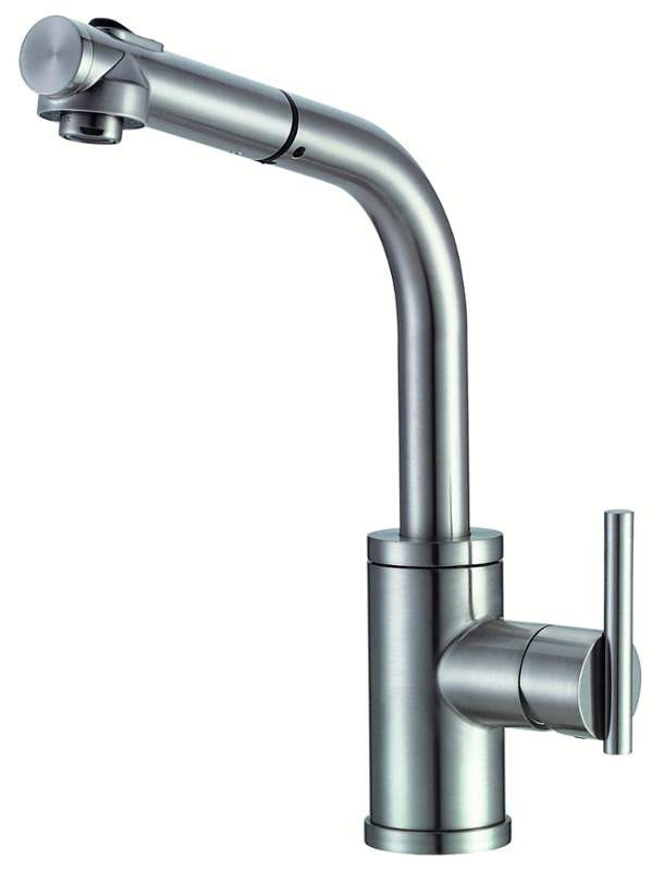 Danze D404058SS Stainless Steel Parma™ One Handle Pull-Out Kitchen Faucet With Spray Head