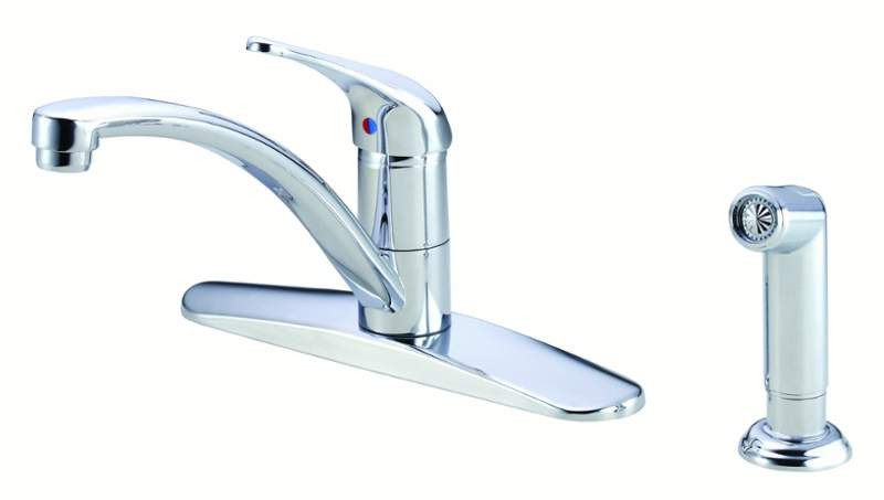 Danze D407712 Chrome Finish Melrose™ One Handle Kitchen Faucet With Spray & Deck Plate