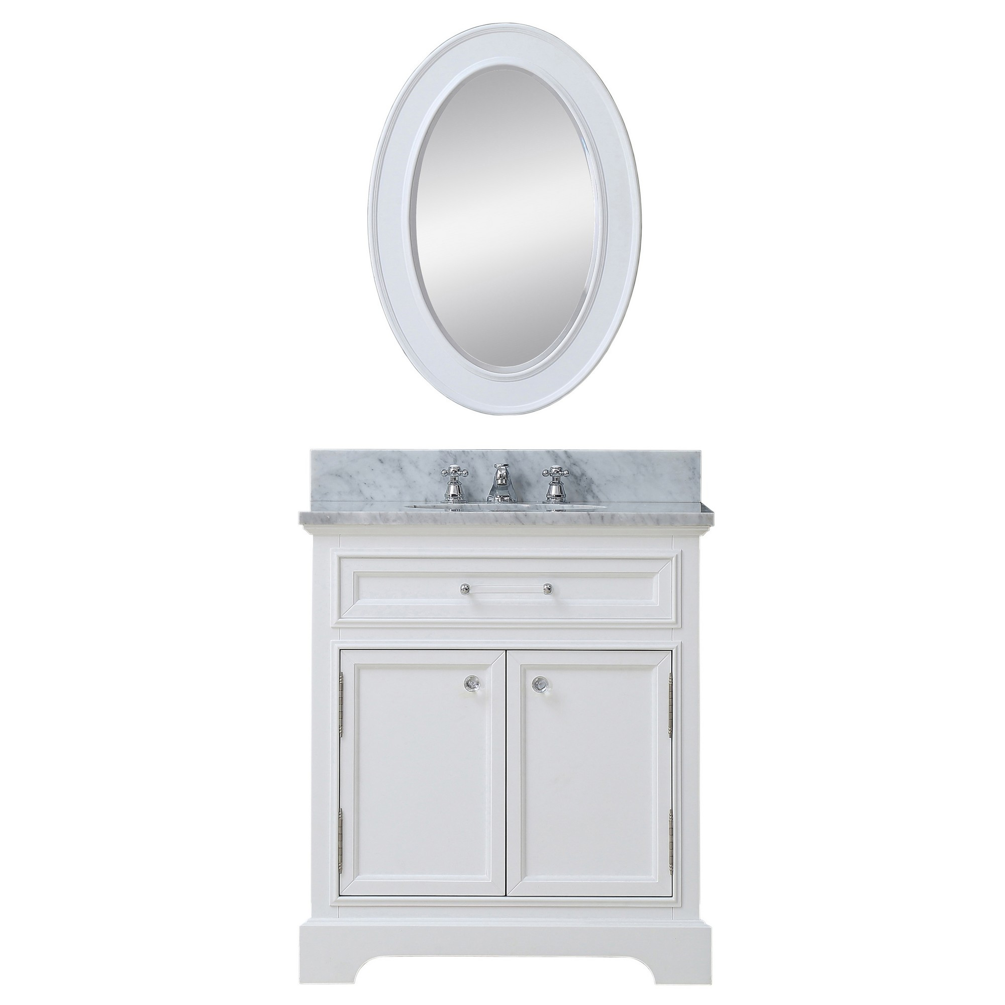 Water Creation Derby24WB 24" Single Bath Vanity With Matching Mirror