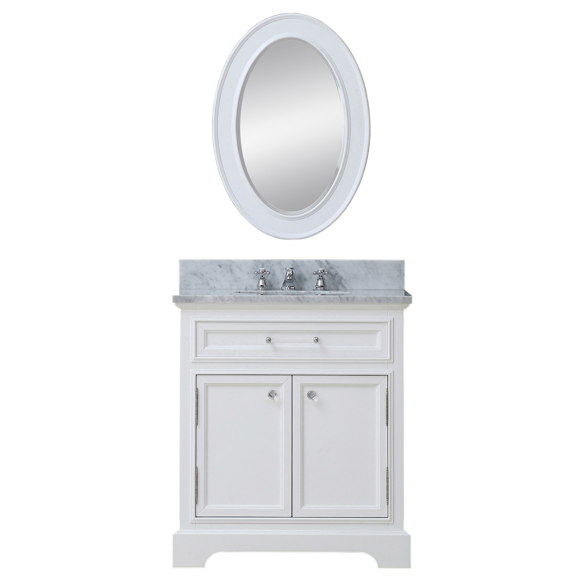 Water Creation Derby 30WB 30" Single Sink Bath Vanity With Matching Mirror