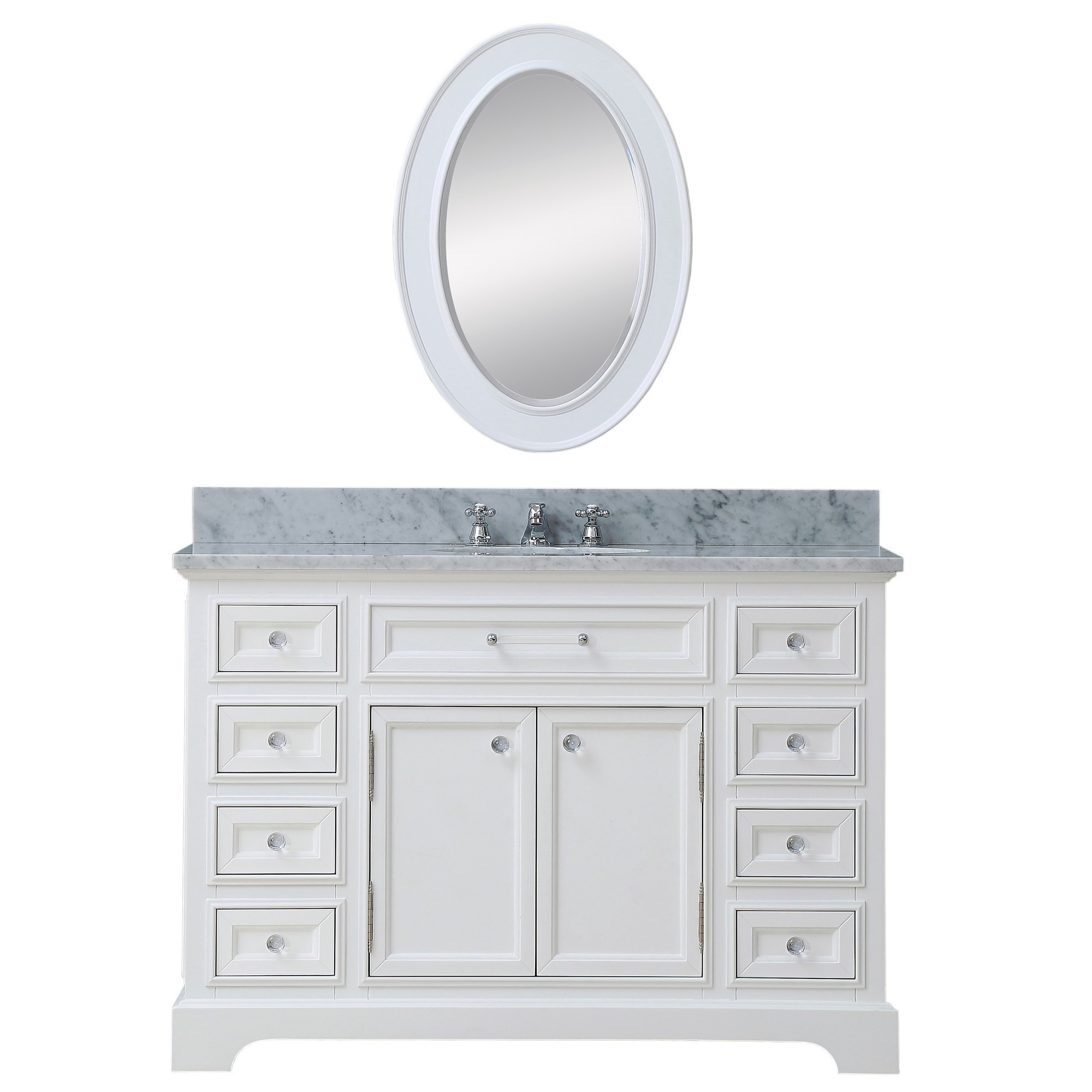 Water Creation Derby 48WBF 48" Single Vanity With Matching Mirror & Faucet