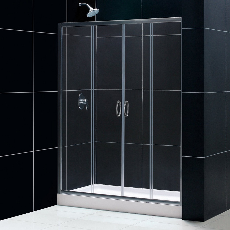 Dreamline DL-6960R-..CL Visions Shower Door & 30" by 60" Base Right Drain