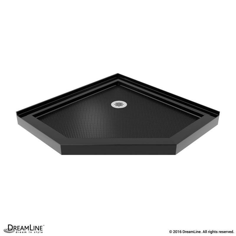 DreamLine DLT-2036360-88 SlimLine 36 Inch by 36 Inch Neo-Angle Shower Base In Black Finish