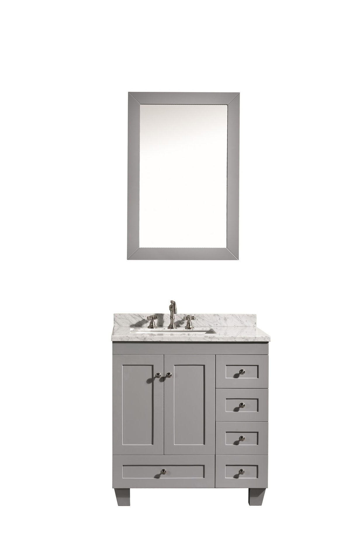 Eviva EVVN69-30 Transitional Bathroom Vanity -  Gray