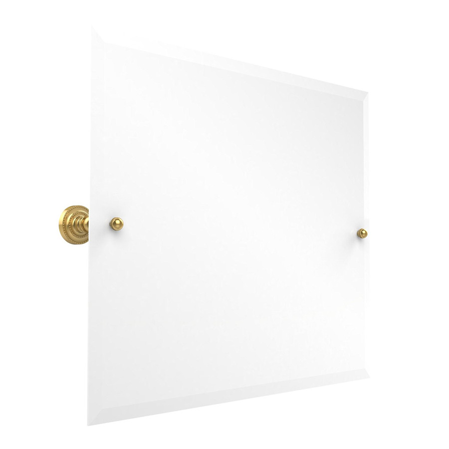 Allied Brass DT-93-PB Tilt Mirror with Beveled Edge in Polished Brass