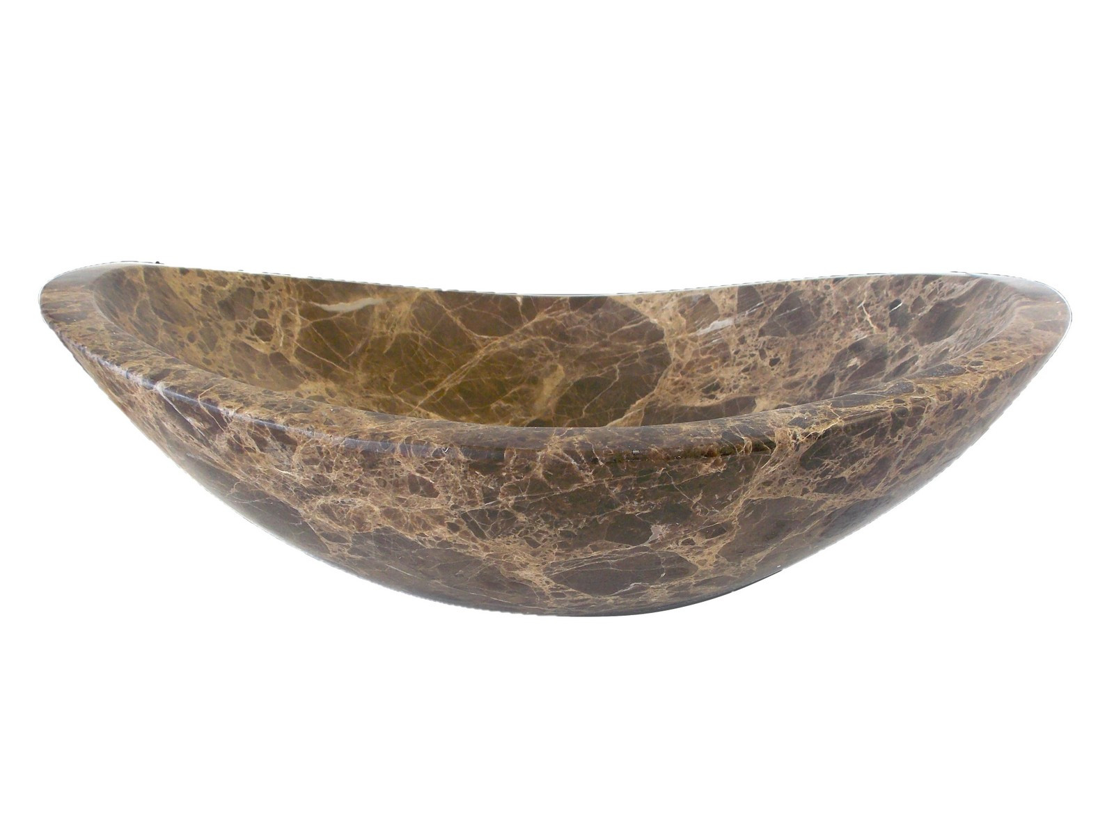 Eden Bath EB_S005DE-H Stone Canoe Sink - Honed Dark Emperador Marble