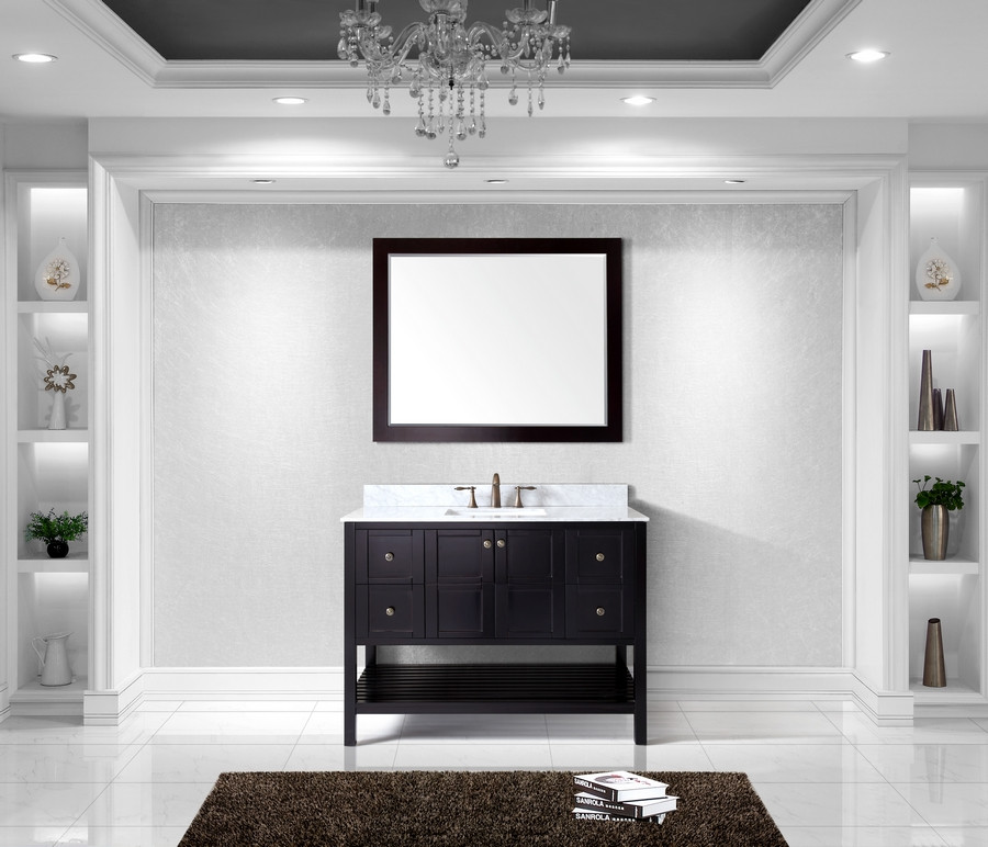 Virtu ES-30048-WMSQ-ES 48 Inch Espresso Single Sink Bathroom Vanity