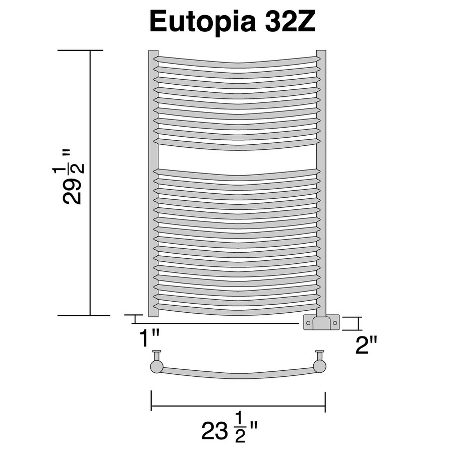 Wesaunard EUTOPIA-32Z Multiple-rail Wall Mounted Electric Towel Warmer