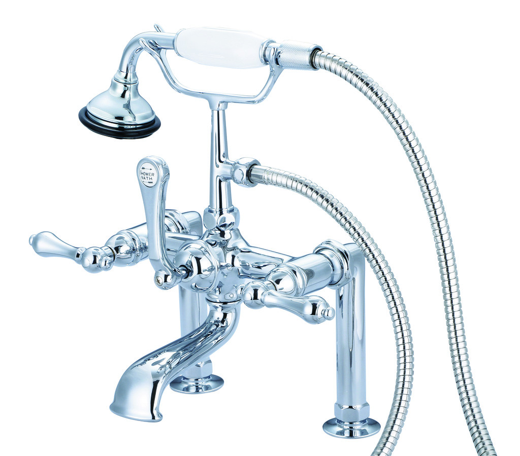 Water Creation F6-0006-01-AL Polished Chrome Deck Mount Bathroom Tub Faucet