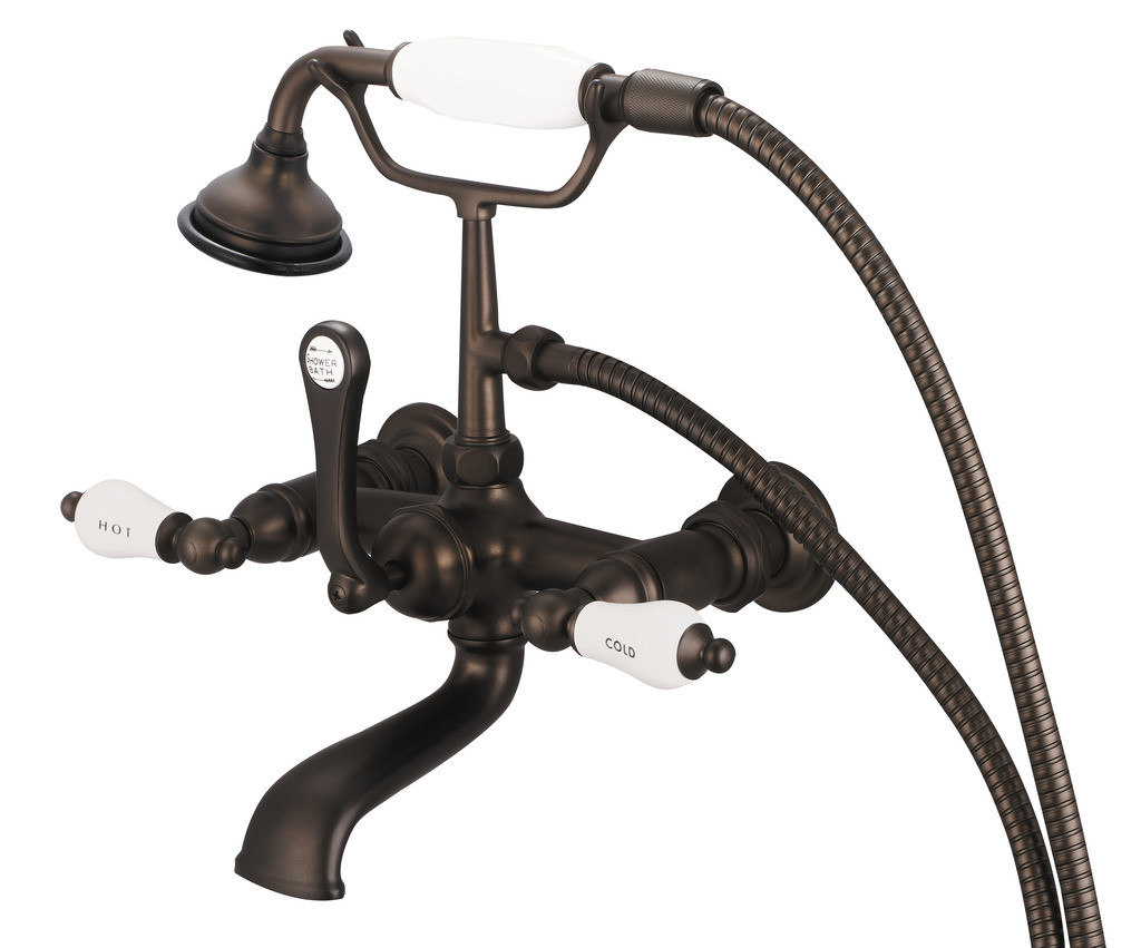 Water Creation F6-0010-03-CL Oil Rubbed Bronze with Porcelain Lever Handle