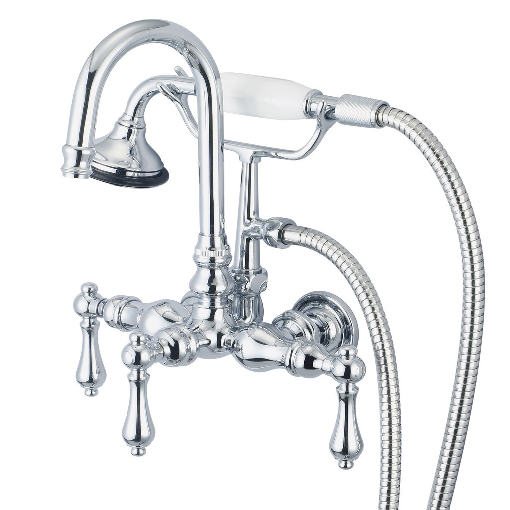 Water Creation F6-0012-01-AL Lever Handle Bath Tub Faucet with Handshower