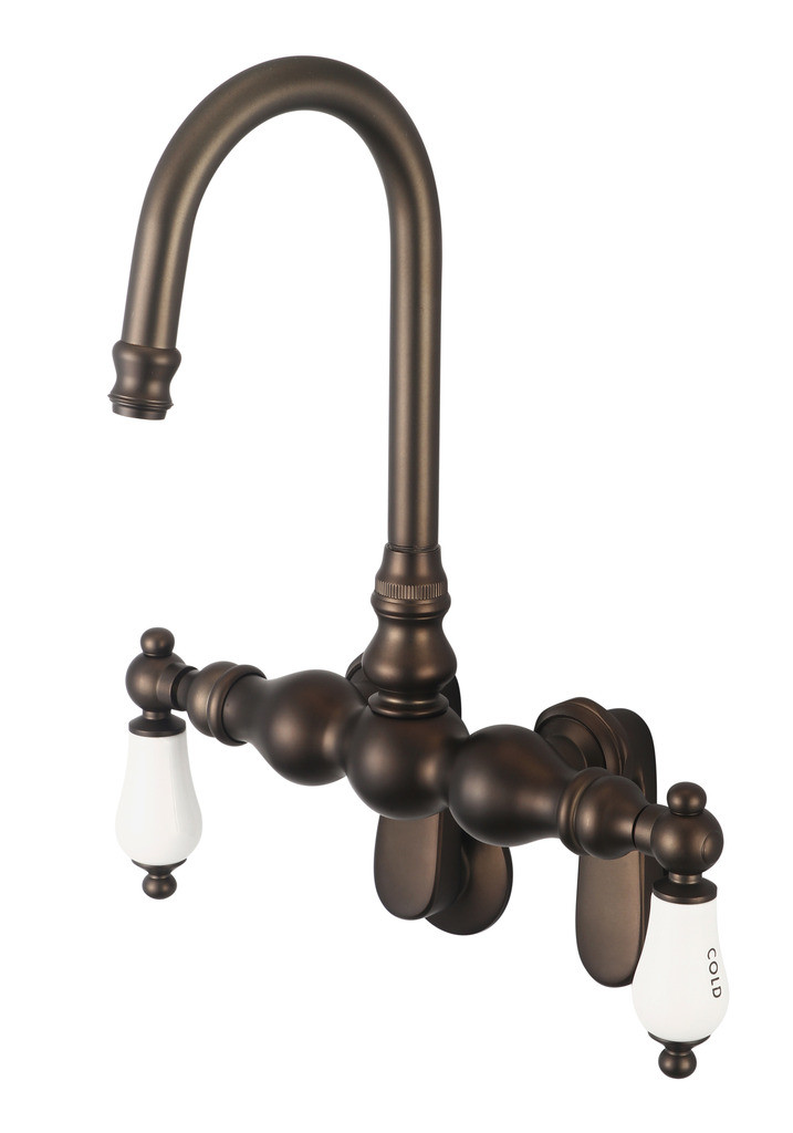 Water Creation F6-0015-03-CL Oil Rubbed Bronze Wall Mount Tub Faucet With Swivel Connector