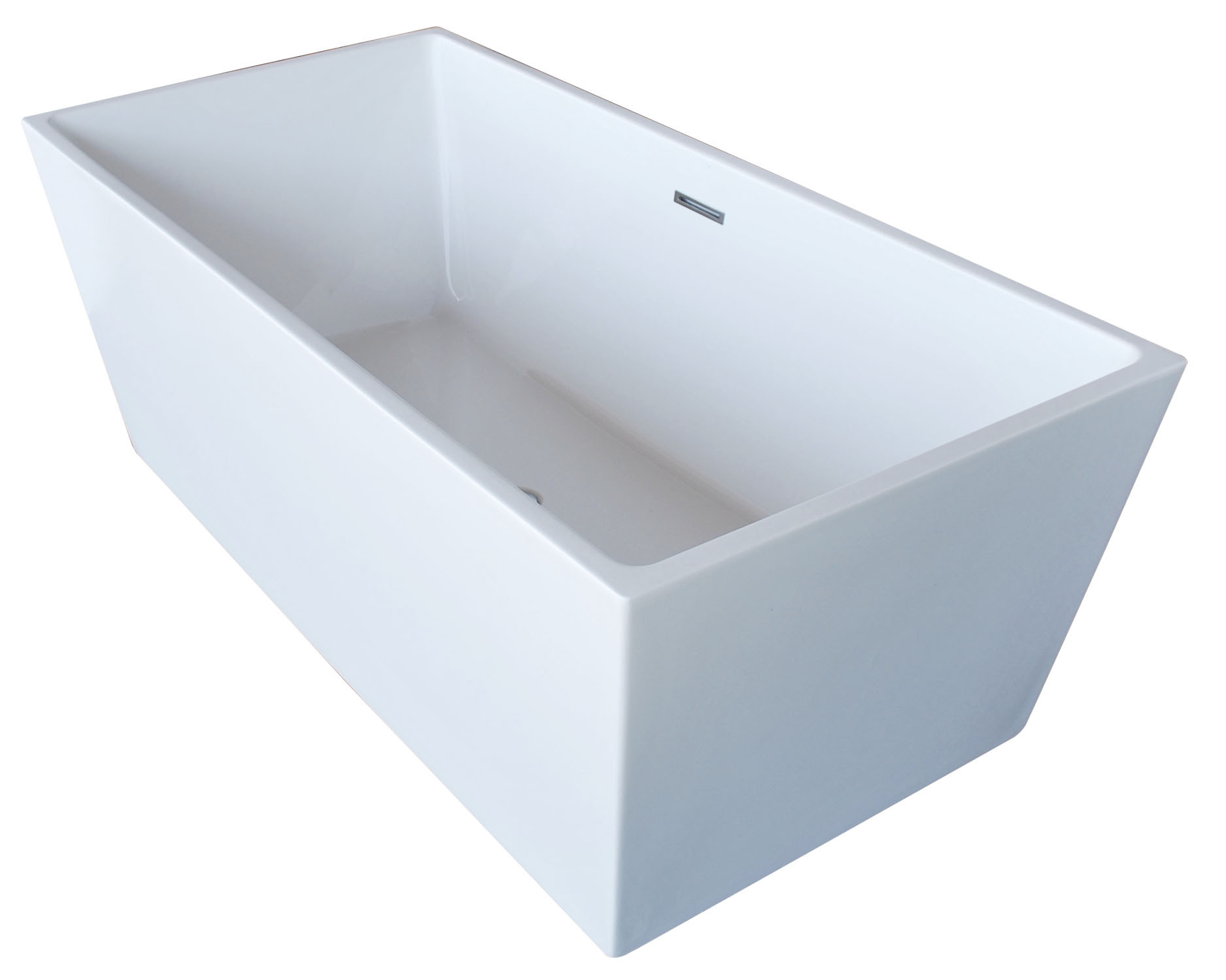 Anzzi FT-AZ002 Fjord Acrylic Center Drain Freestanding Bathtub Glossy White