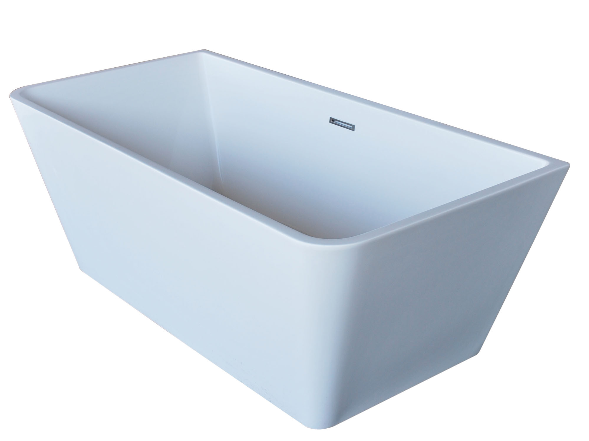 Anzzi FT-AZ005 Majanel Center Drain Freestanding Bathtub In Glossy White