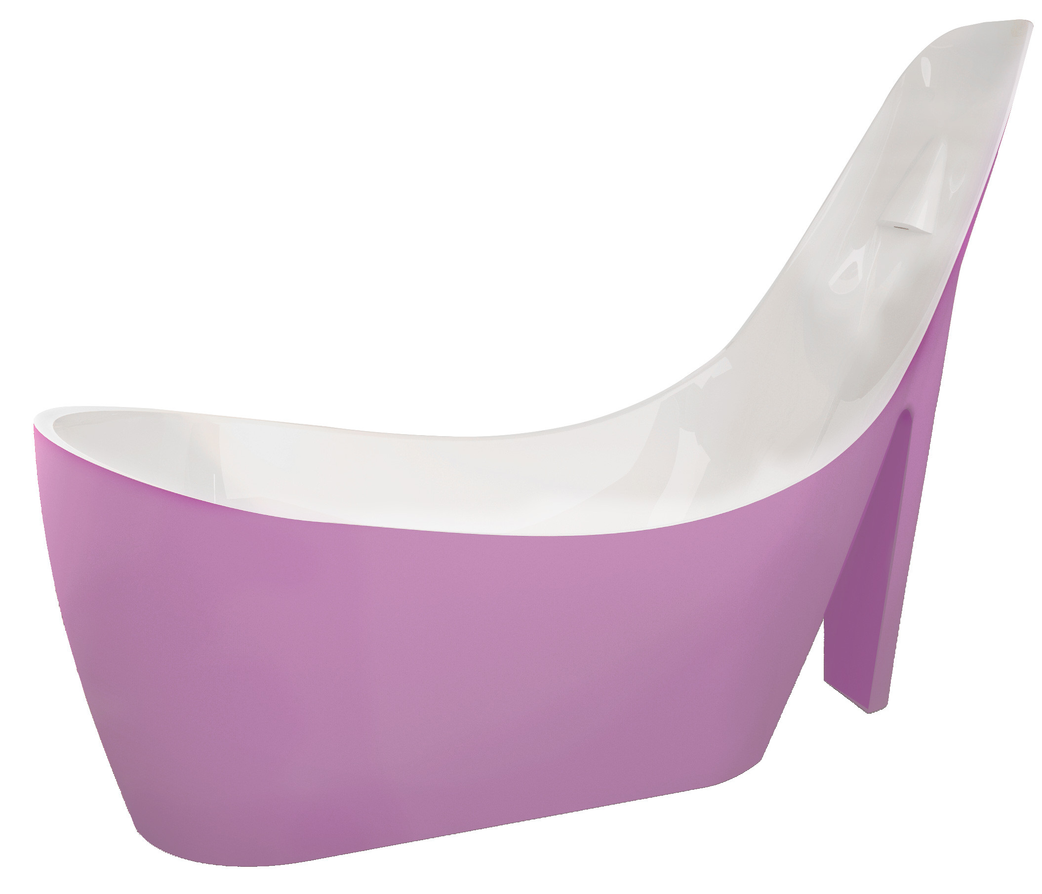 Anzzi FT-AZ219 Gala Reversible Drain Freestanding Bathtub in Glossy Pink
