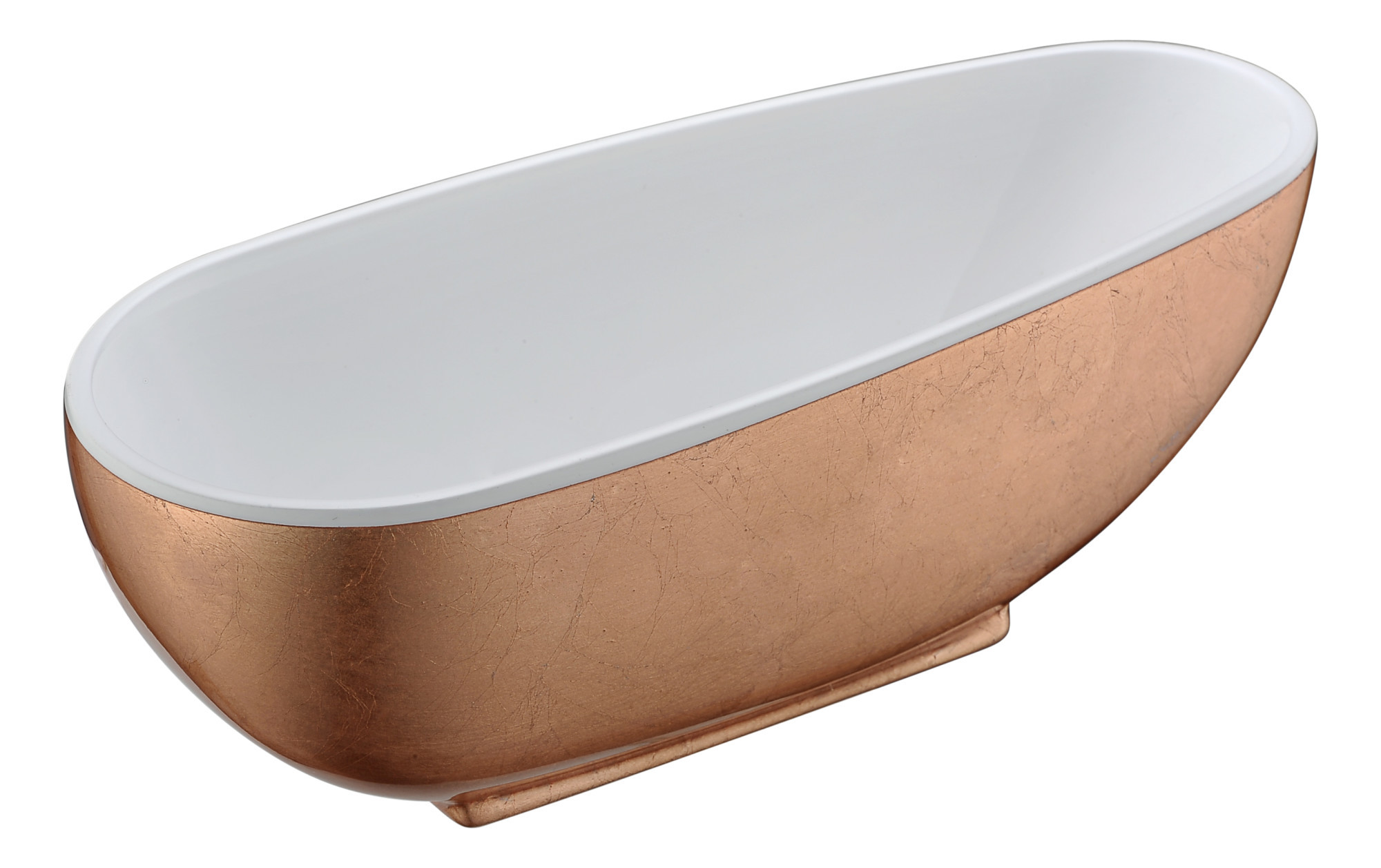 Anzzi FT-AZ435 Bishop Series 5.53 ft. Freestanding Bathtub in Rose Gold