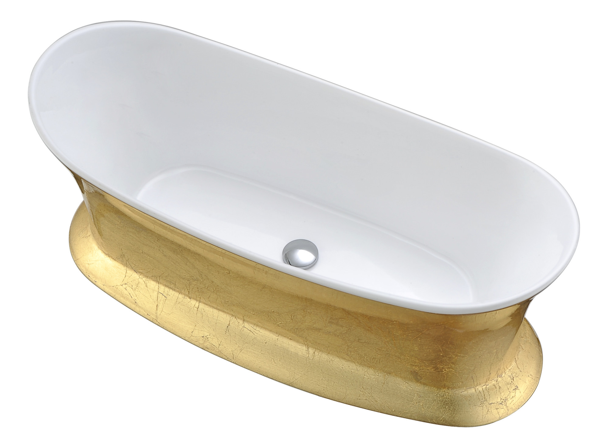 Anzzi FT-AZ537 Queen Series 5.74 ft. Freestanding Bathtub in Locket Gold
