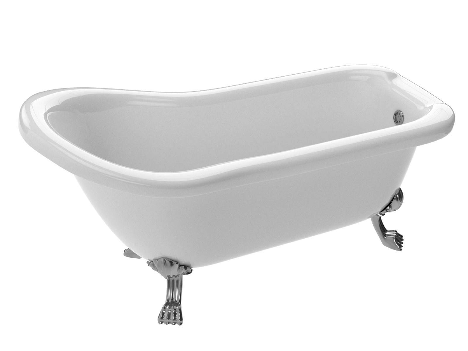 Anzzi FT-AZ902b Pegasus Series 5.5 ft. Clawfoot Non-Whirlpool Bathtub White
