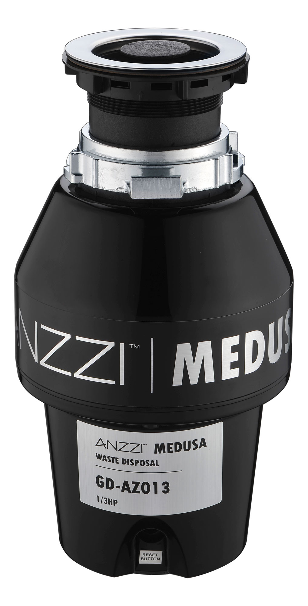 ANZZI GD-AZ013 MEDUSA Series 1/3 HP Kitchen Garbage Disposal In Black