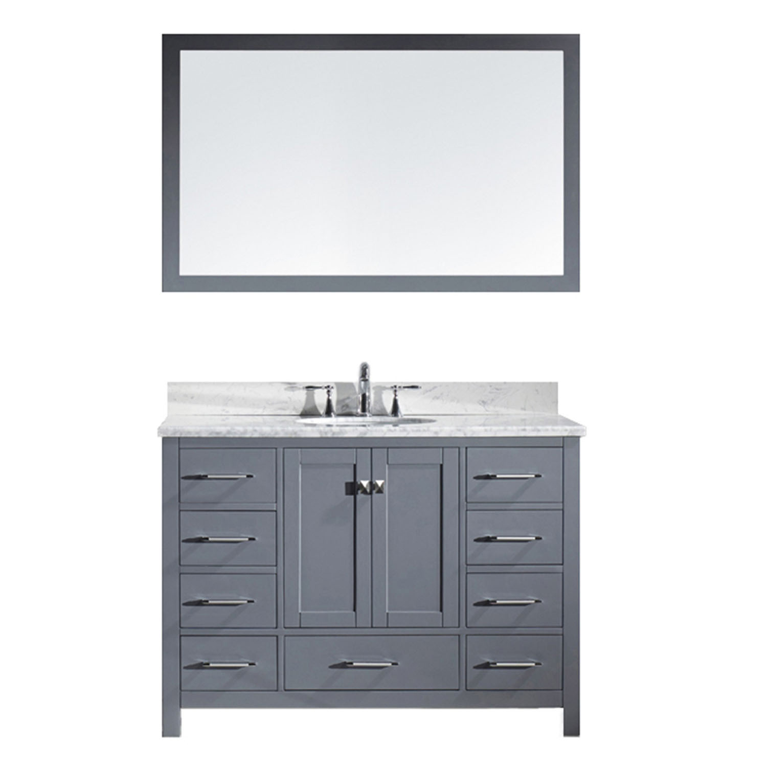 Virtu GS-50048-GQRO-GR-002 Caroline Avenue 48 Inch Single Bathroom Vanity Set In Grey