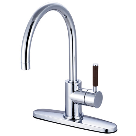 Gourmetier GS8711DWLLS Wilshire Single Handle Kitchen Faucet in Chrome
