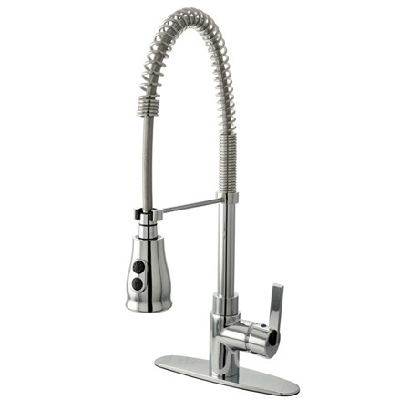 Gourmetier GS8871CTL Continental Single Handle Pull-Down Spray Kitchen Faucet in Chrome