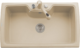Latoscana HR0860 35 Inch Single Basin Drop In Granite kitchen Sink - In Sand Color